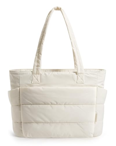 BAGSMART Women's Lightweight Puffy Work Tote Bag