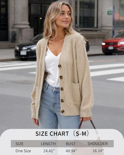 Avisky Women's Long-Sleeve Cardigan Sweater for Fall