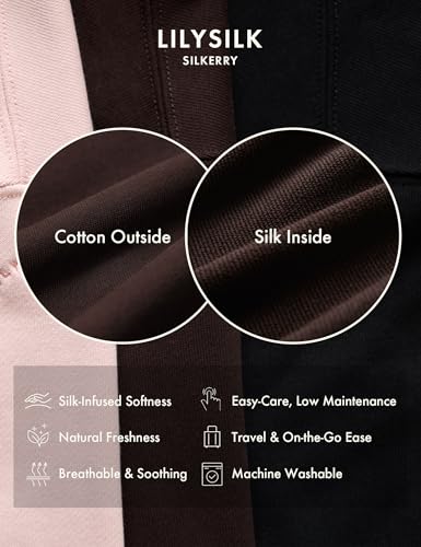 LilySilk Women's Oversized Silk Terry Zip-Up Hoodie