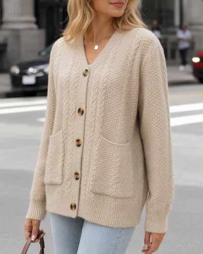 Avisky Women's Long-Sleeve Cardigan Sweater for Fall