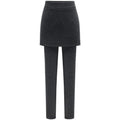 Women's Winter Warm Skirt Leggings Fitness Culotte Pants