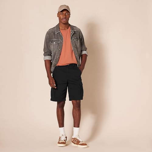Essentials Men's 10-Inch Cotton Twill Cargo Shorts
