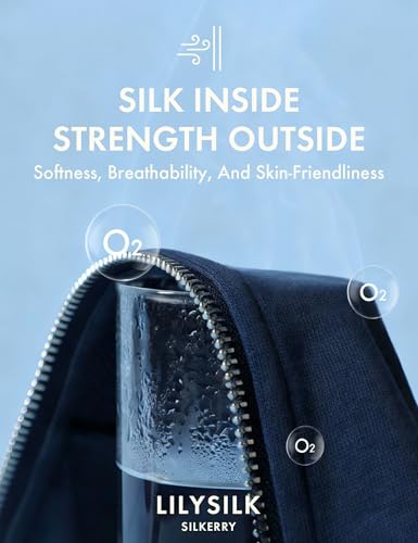 LilySilk Women's Oversized Silk Terry Zip-Up Hoodie