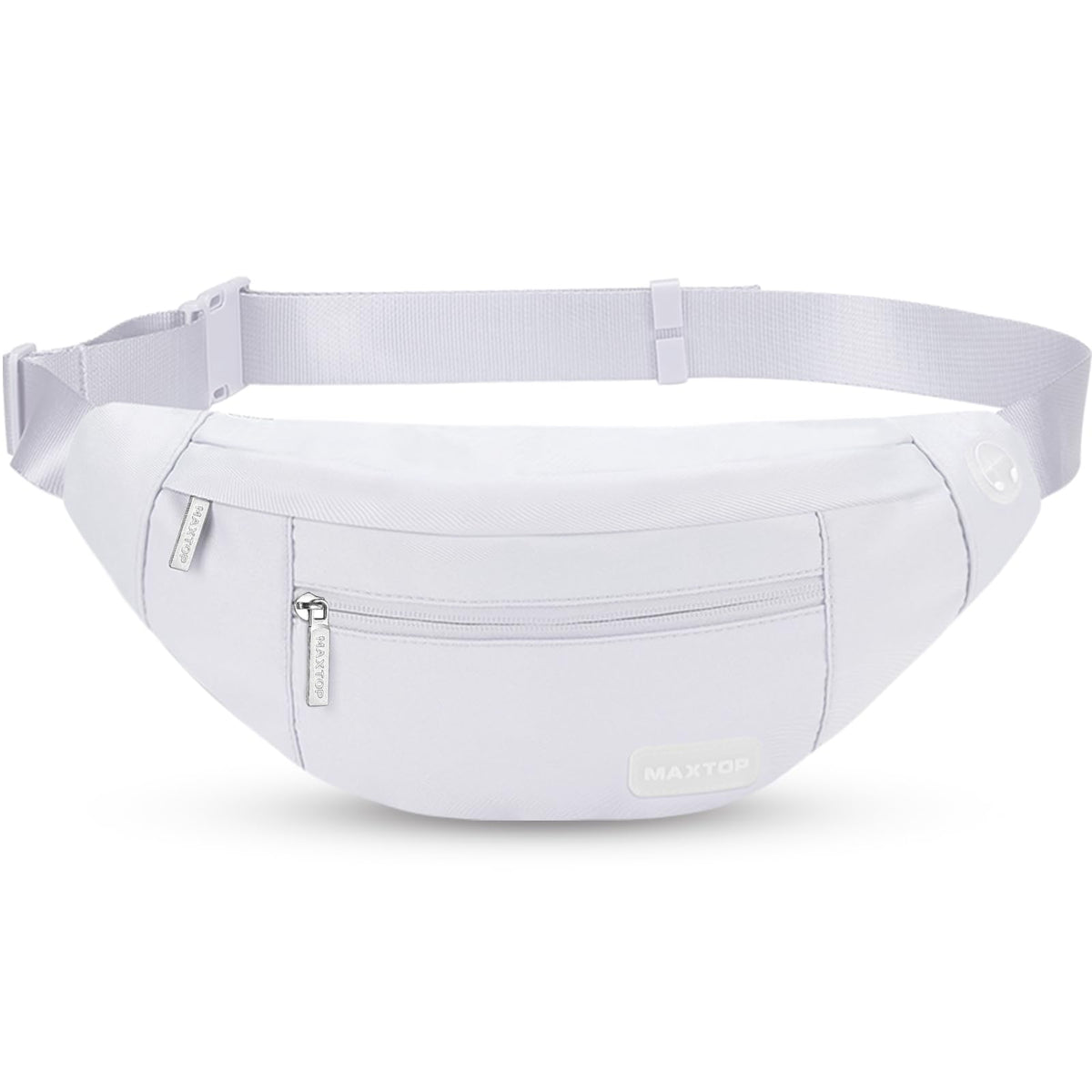 MAXTOP Unisex Large Crossbody Fanny Pack with 4 Zipper Pockets