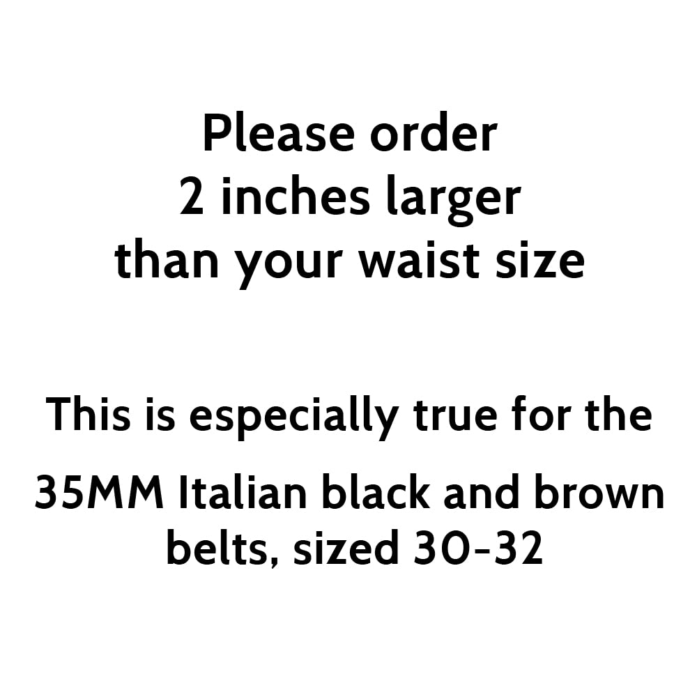 Unisex 35mm Italian Leather Metal-Free Travel Belt