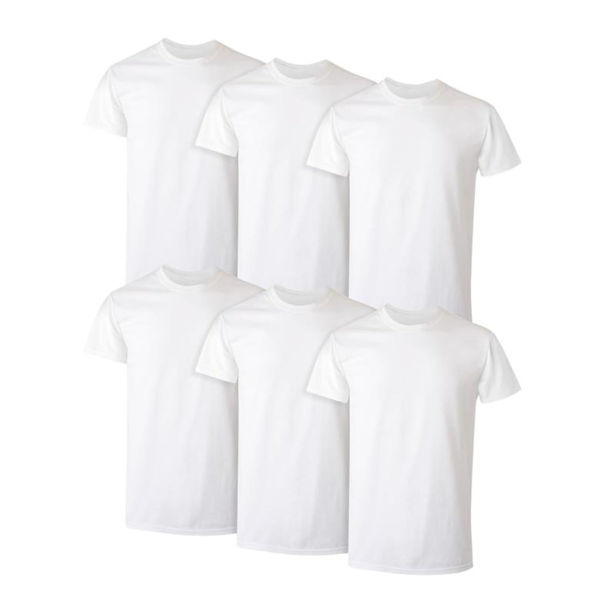 Hanes Men's Stay-Tucked Soft Cotton Undershirts Multipack