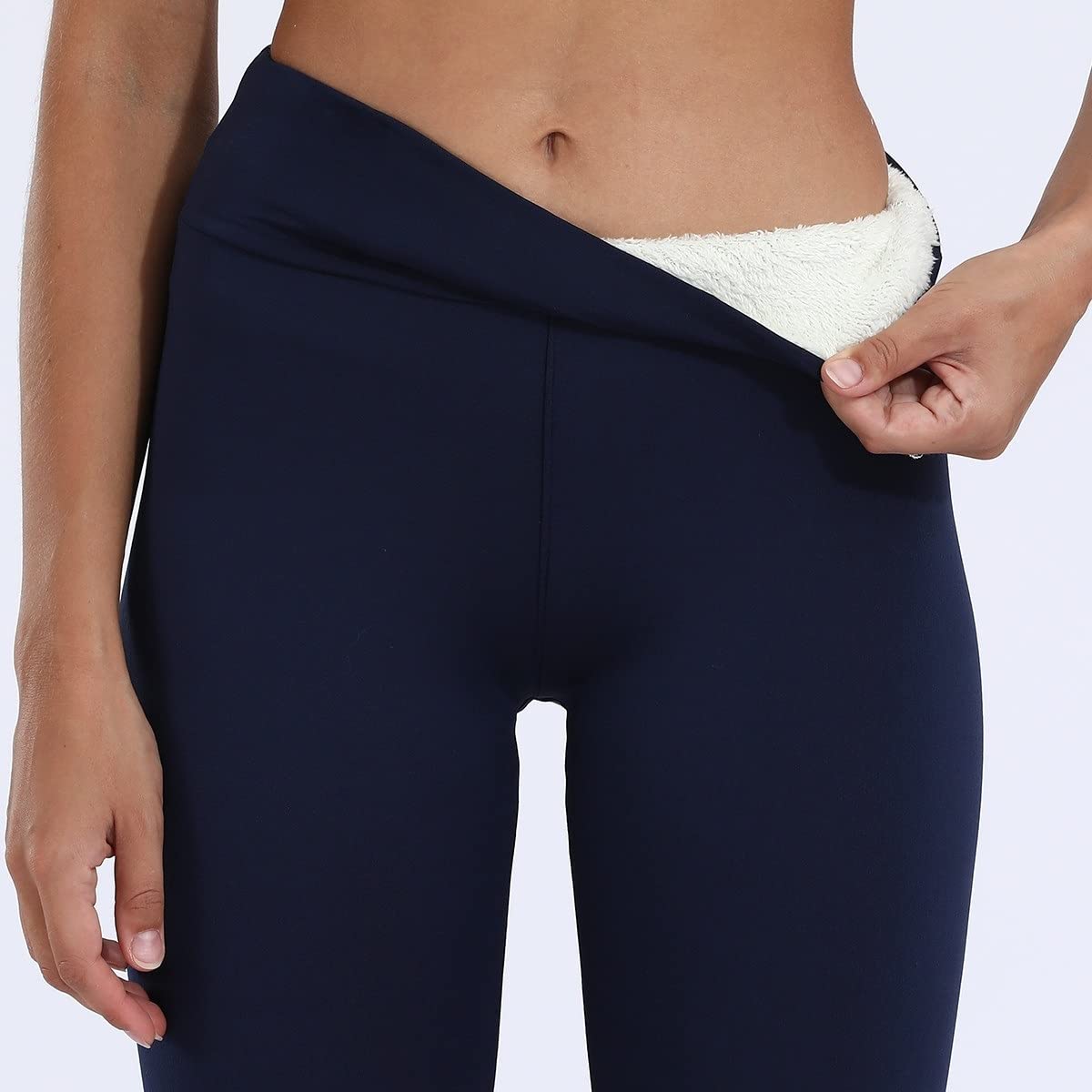 Women's High-Waist Velvet-Lined Thermal Winter Leggings