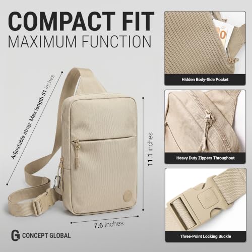Unisex Anti-Theft RFID Blocking Travel Crossbody Sling Bag