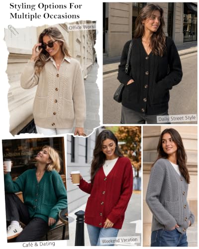 Avisky Women's Long-Sleeve Cardigan Sweater for Fall