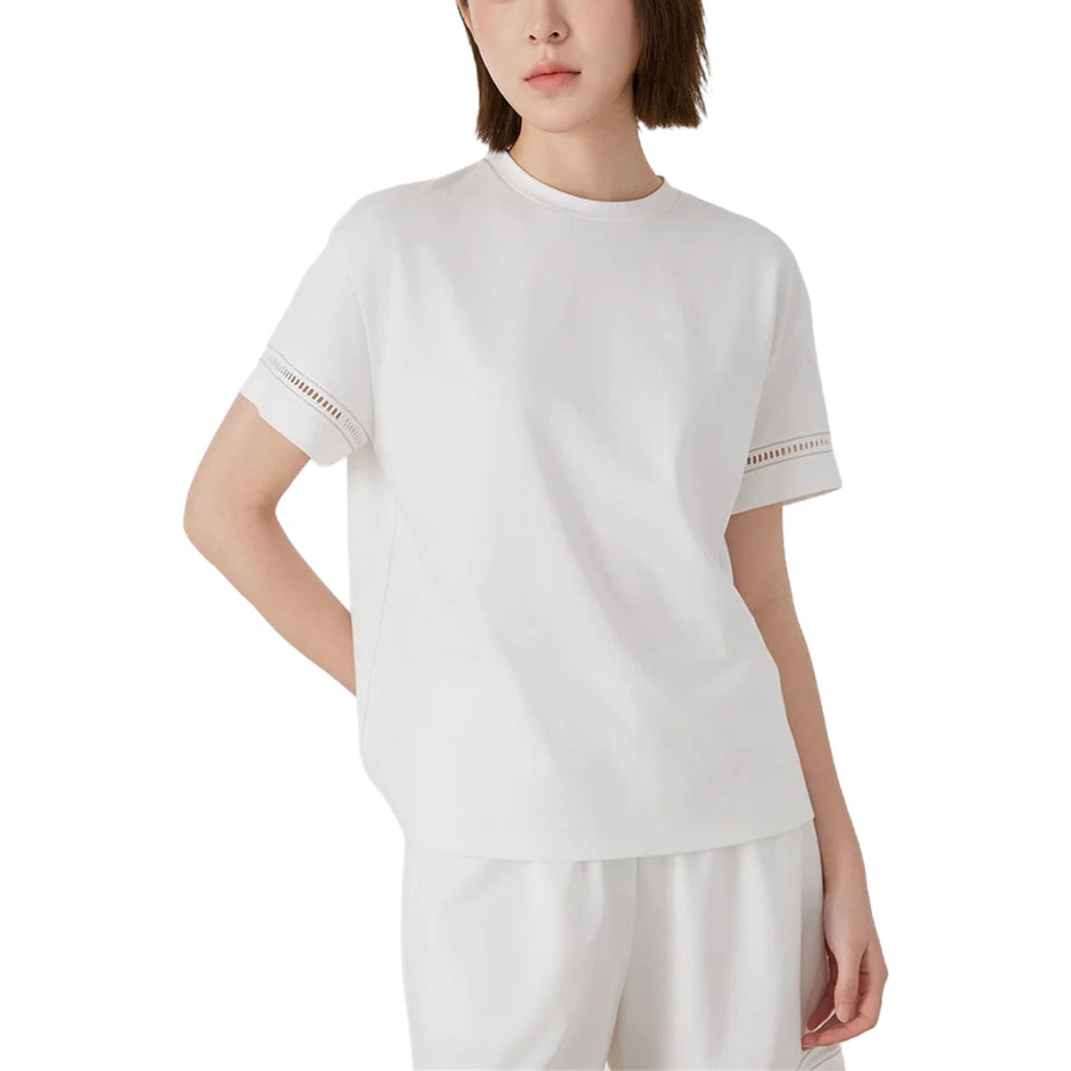 Women's Mixed Cotton Round-Neck Casual Short-Sleeve T-Shirt