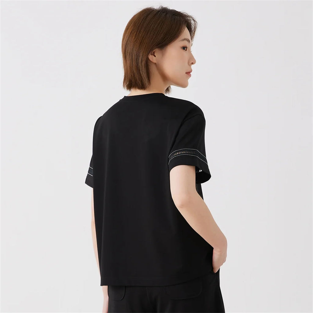 Women's Mixed Cotton Round-Neck Casual Short-Sleeve T-Shirt