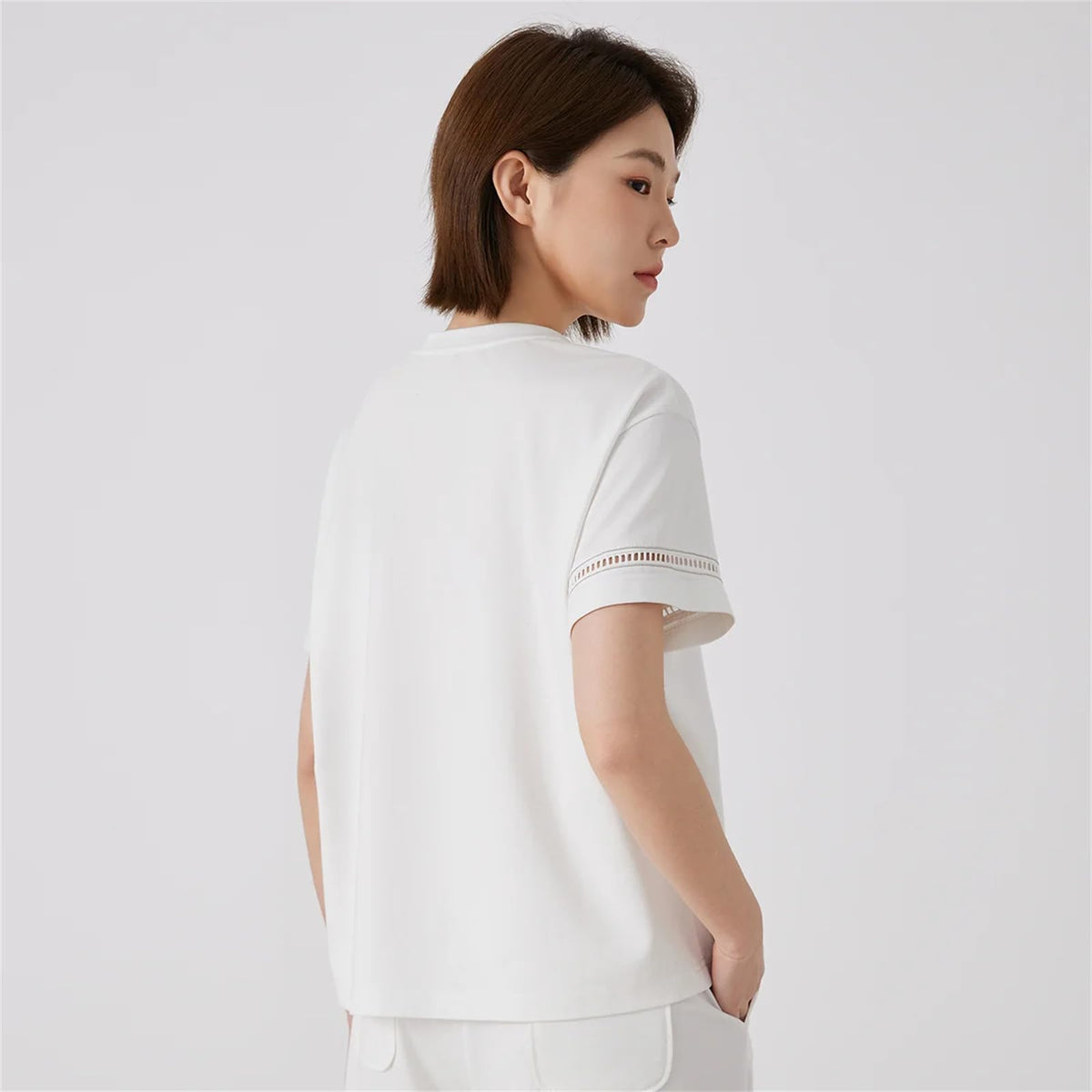 Women's Mixed Cotton Round-Neck Casual Short-Sleeve T-Shirt
