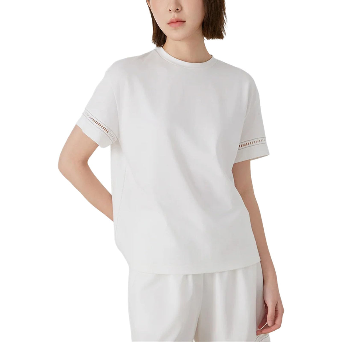 Women's Mixed Cotton Round-Neck Casual Short-Sleeve T-Shirt