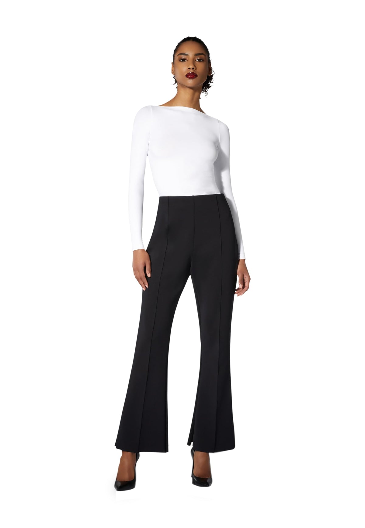 Wolford Women's Flared Scuba Trousers with Elastic Waist