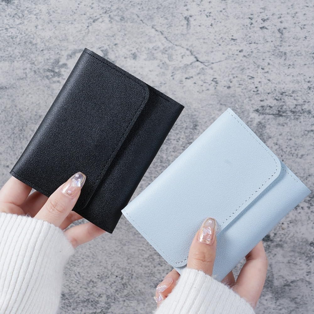 Women's Tri-Fold Multi-Card Compact Wallet - Black