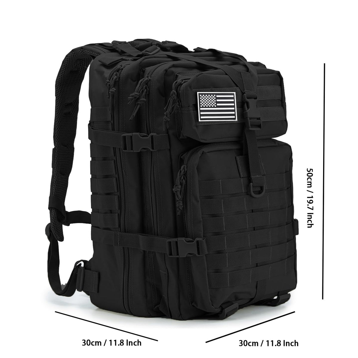 QT&QY 45L Military Tactical MOLLE Hiking Backpack