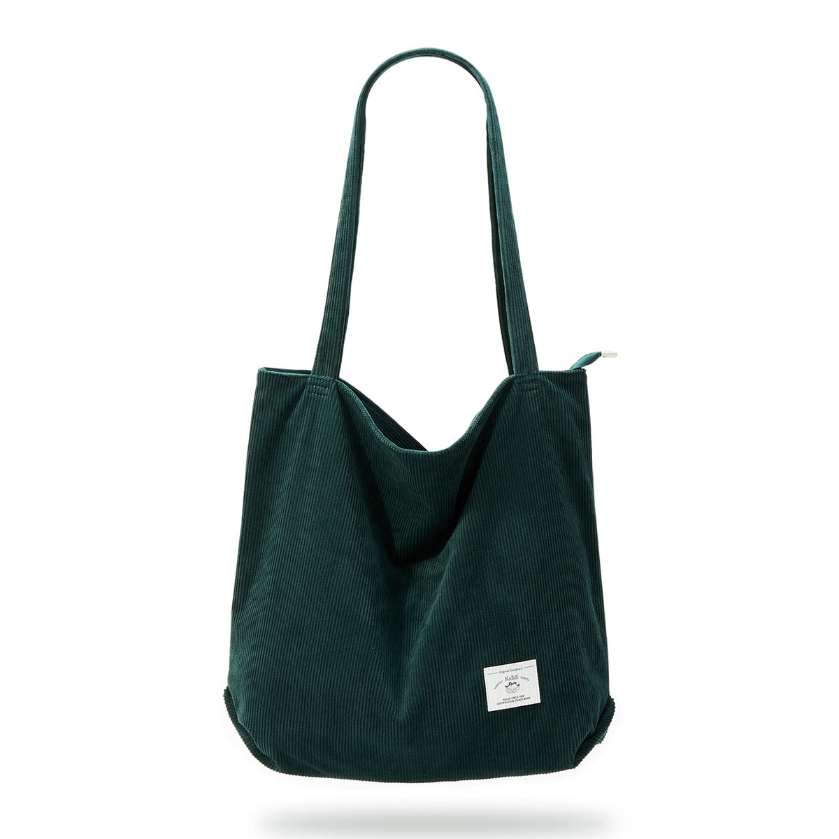 KALIDI Women's Large Corduroy Zipper Tote Shoulder Bag
