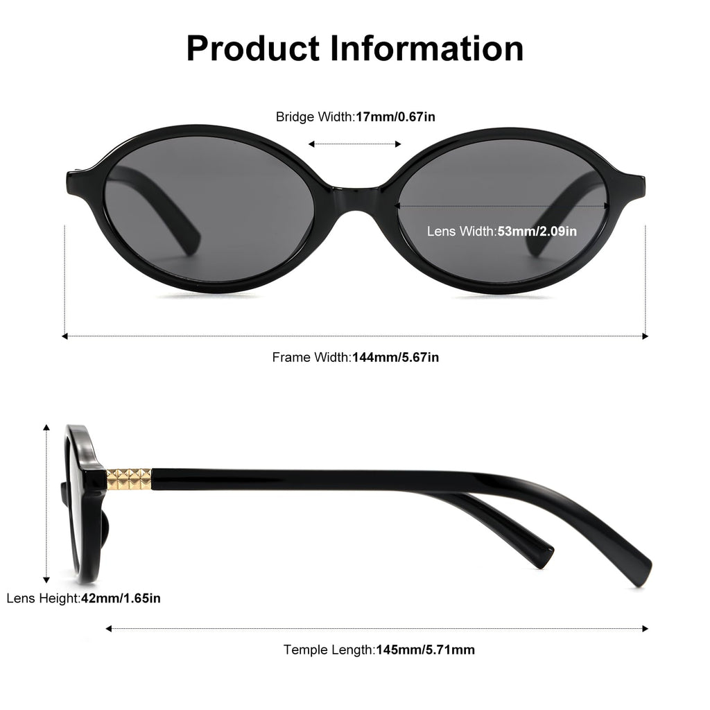 Women's Retro Oval Y2K Vintage Fashion Sunglasses