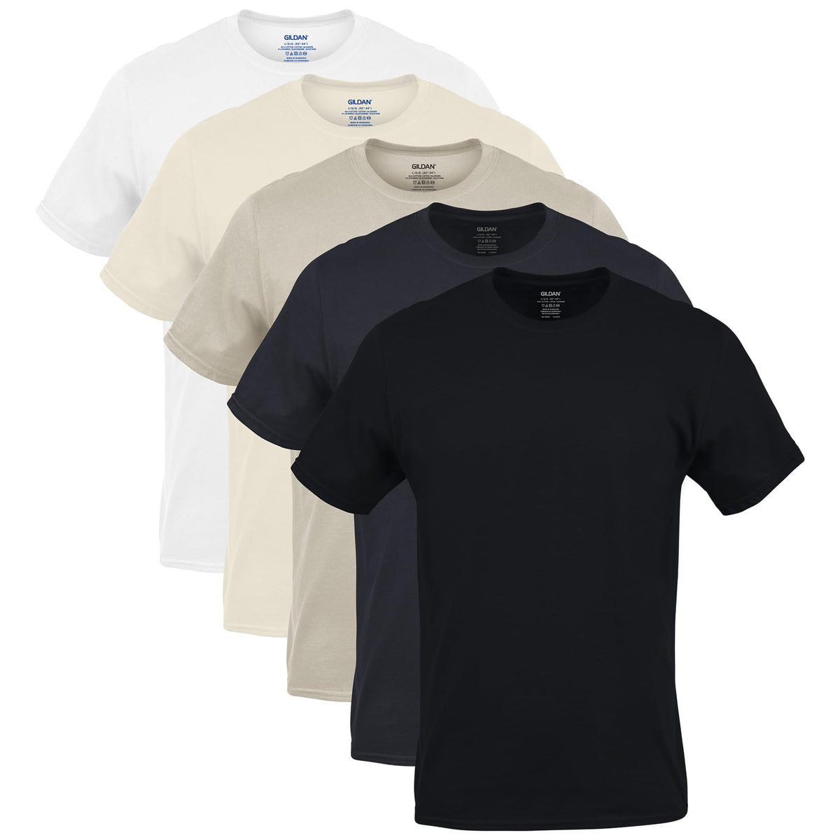 Gildan Men's Classic Crew T-Shirts Multipack G1100