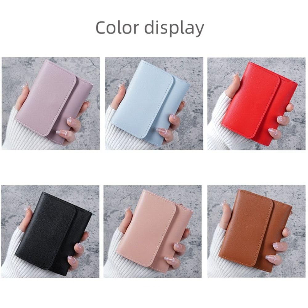 Women's Tri-Fold Multi-Card Compact Wallet - Black