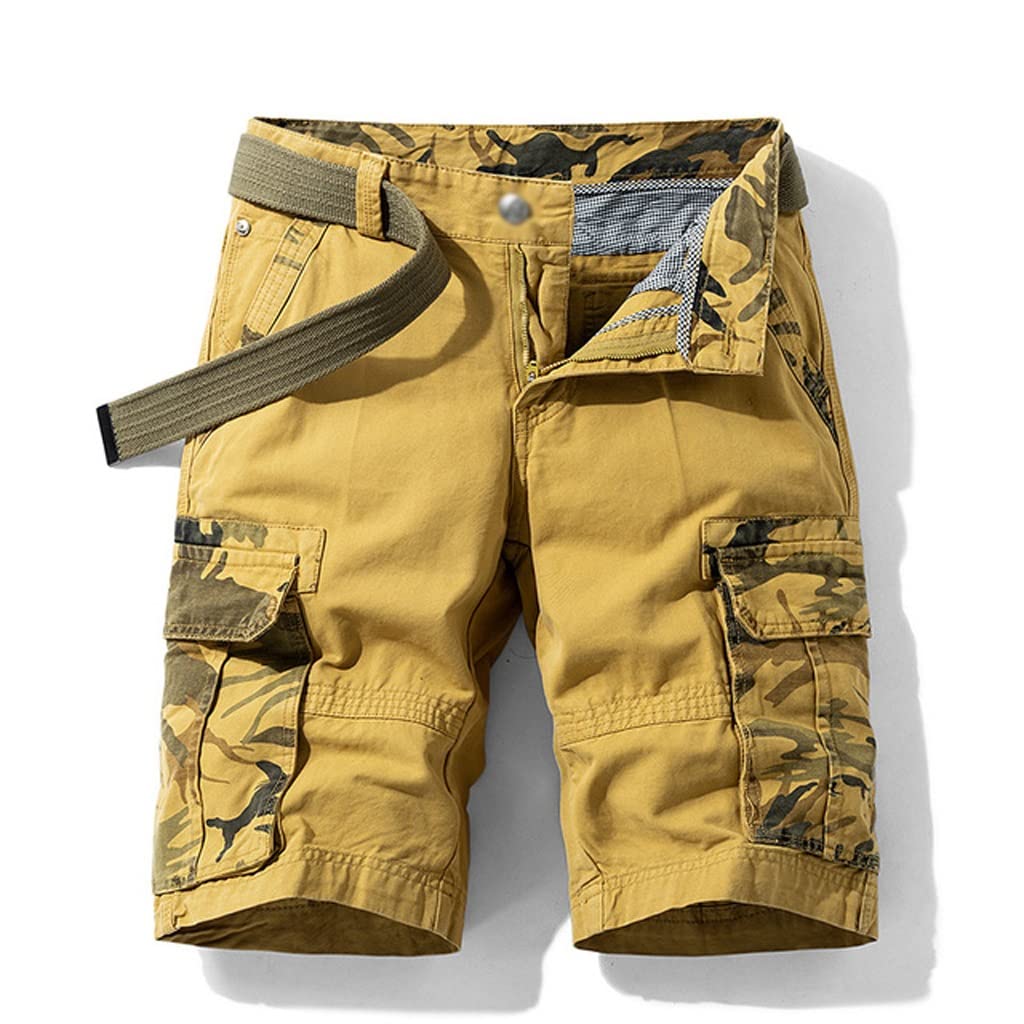 Men's Casual Cotton Cargo Jogger Shorts with Loose Fit