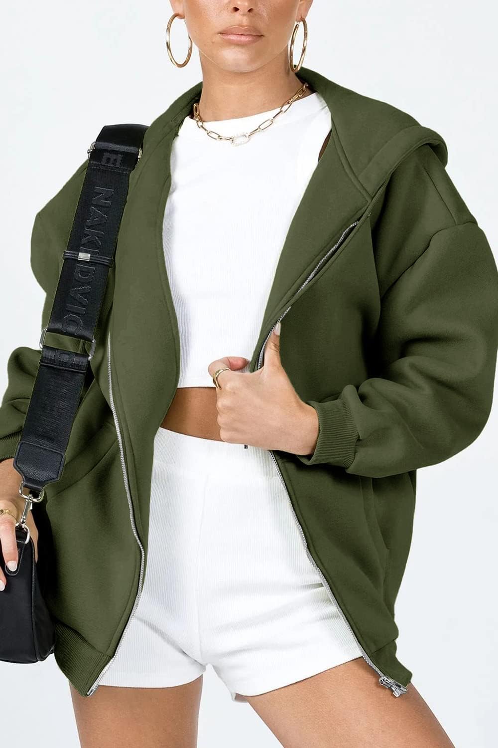 PRETTYGARDEN Women's Fall Zip-Up Hoodie Sweatshirt
