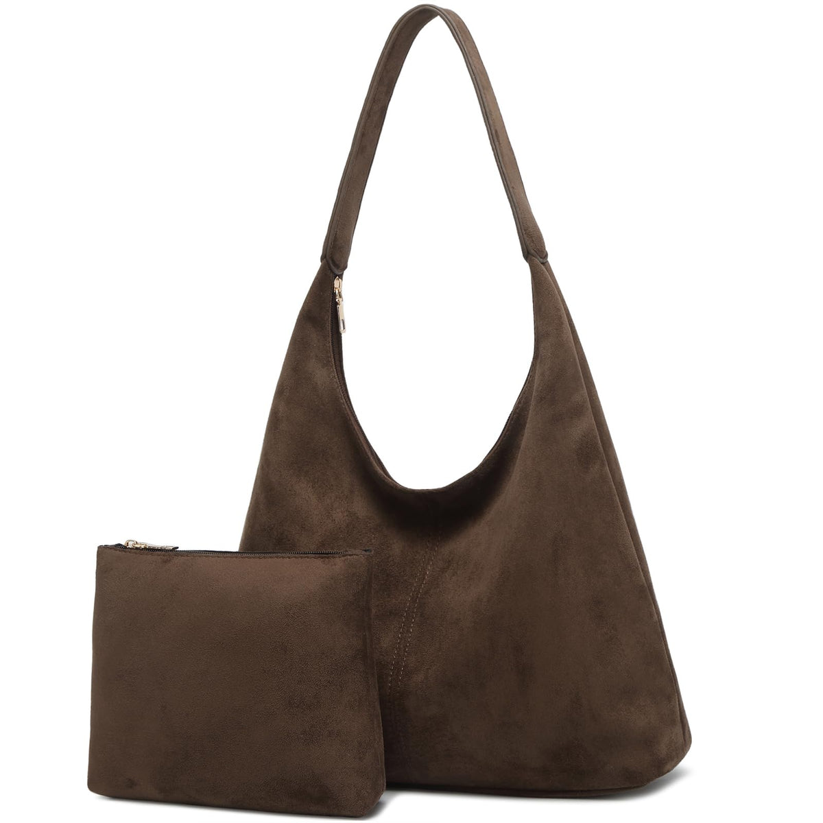 Women's Slouchy Suede Crescent Hobo Shoulder Bag