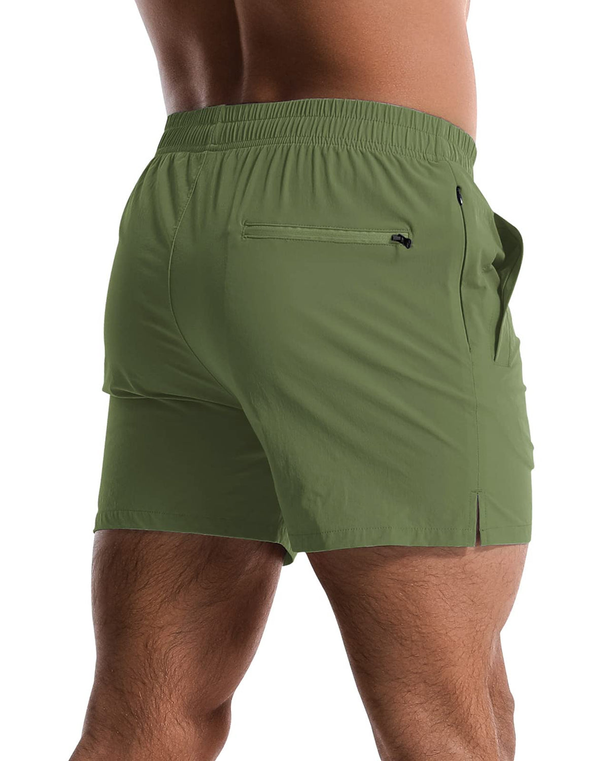 Lempue Men's 5-Inch Athletic Workout Shorts 2-Pack