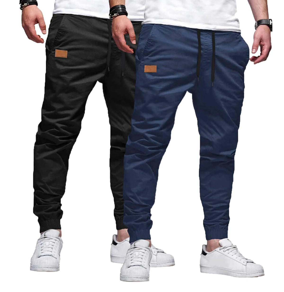JMIERR Men's Cotton Stretch Twill Athletic Jogger Pants