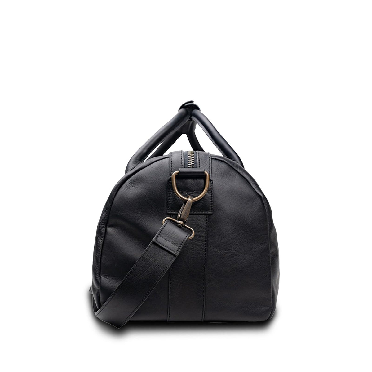 Men's Full Grain Leather Weekender Duffle Carry-On Bag