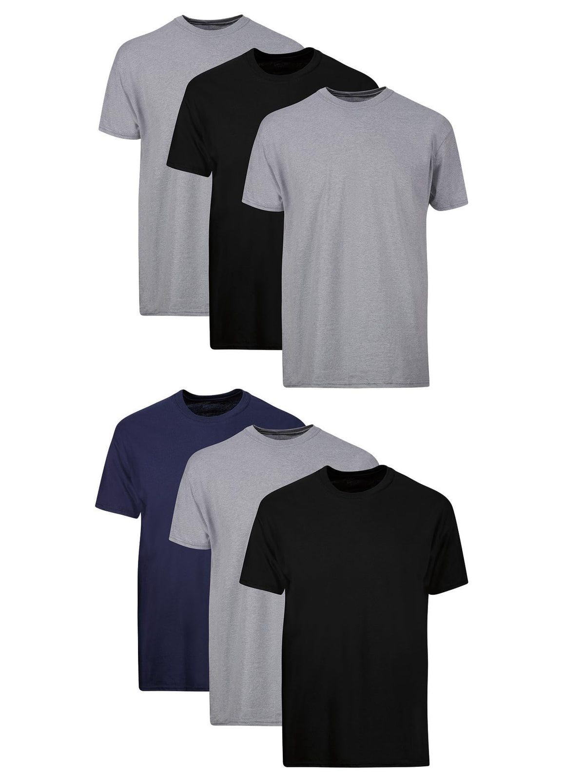 Hanes Men's Stay-Tucked Soft Cotton Undershirts Multipack