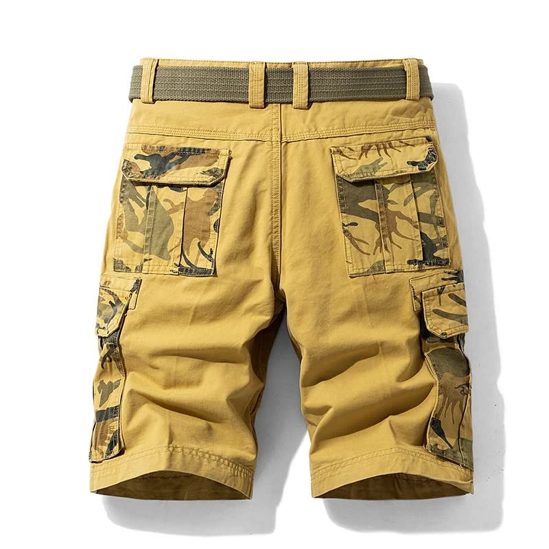 Men's Casual Cotton Cargo Jogger Shorts with Loose Fit