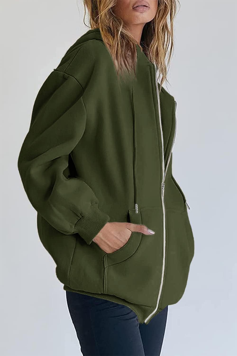 PRETTYGARDEN Women's Fall Zip-Up Hoodie Sweatshirt
