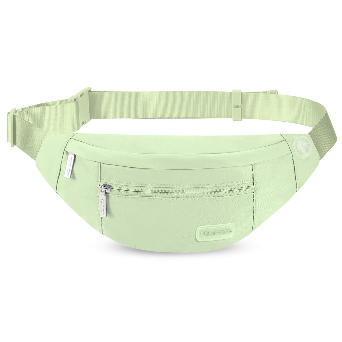 MAXTOP Unisex Large Crossbody Fanny Pack with 4 Zipper Pockets