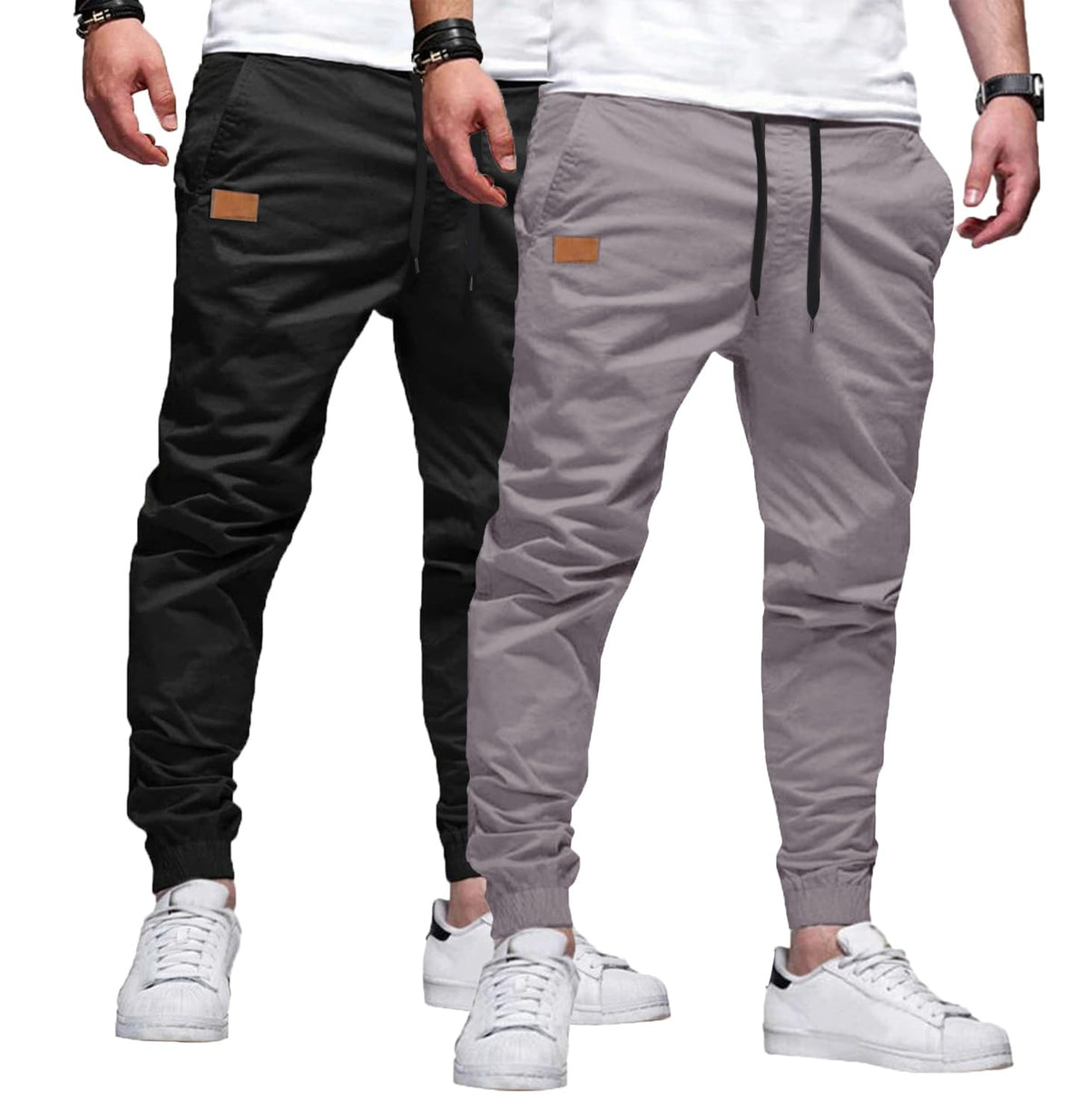 JMIERR Men's Cotton Stretch Twill Athletic Jogger Pants