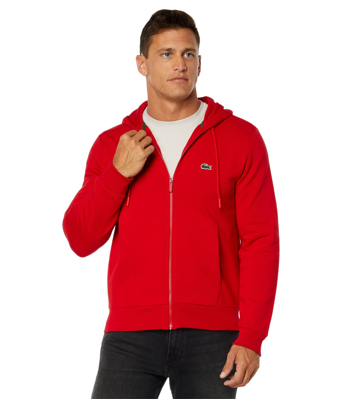 Lacoste Men's Classic Zip-Up Fleece Hoodie Jacket
