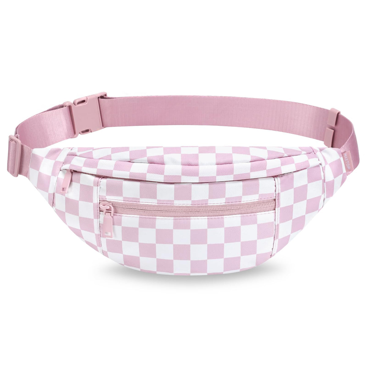 MAXTOP Unisex Large Crossbody Fanny Pack with 4 Zipper Pockets