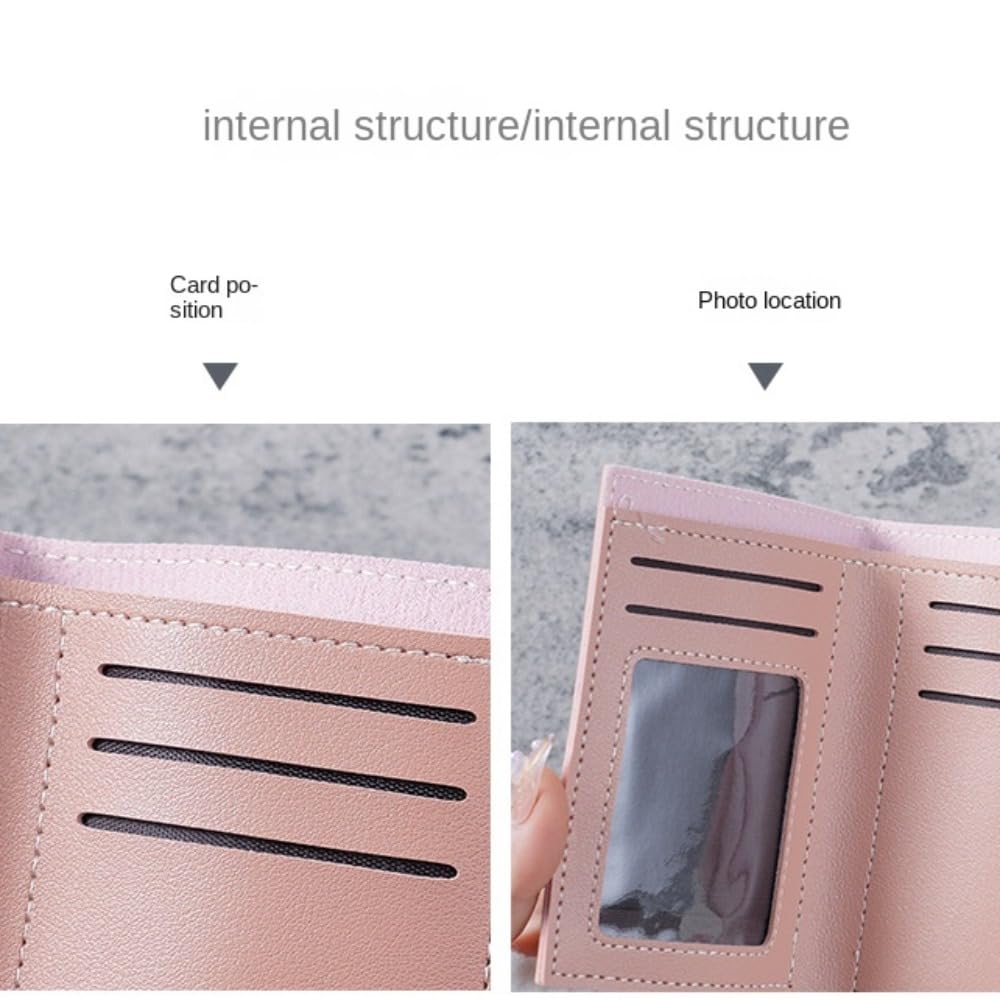Women's Tri-Fold Multi-Card Compact Wallet - Black