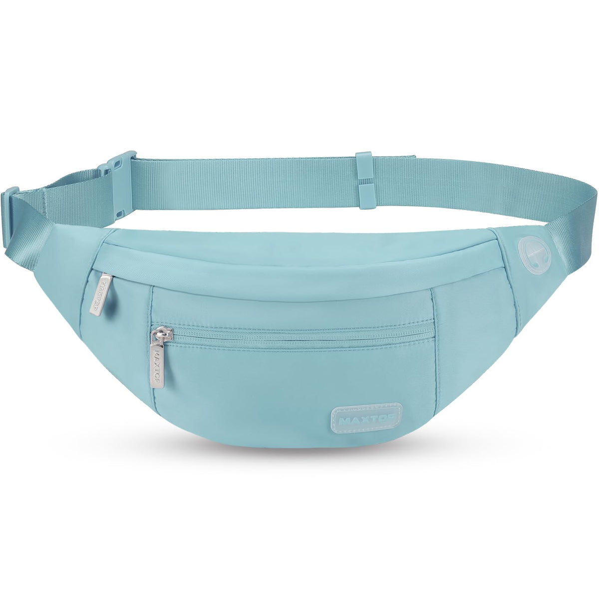 MAXTOP Unisex Large Crossbody Fanny Pack with 4 Zipper Pockets