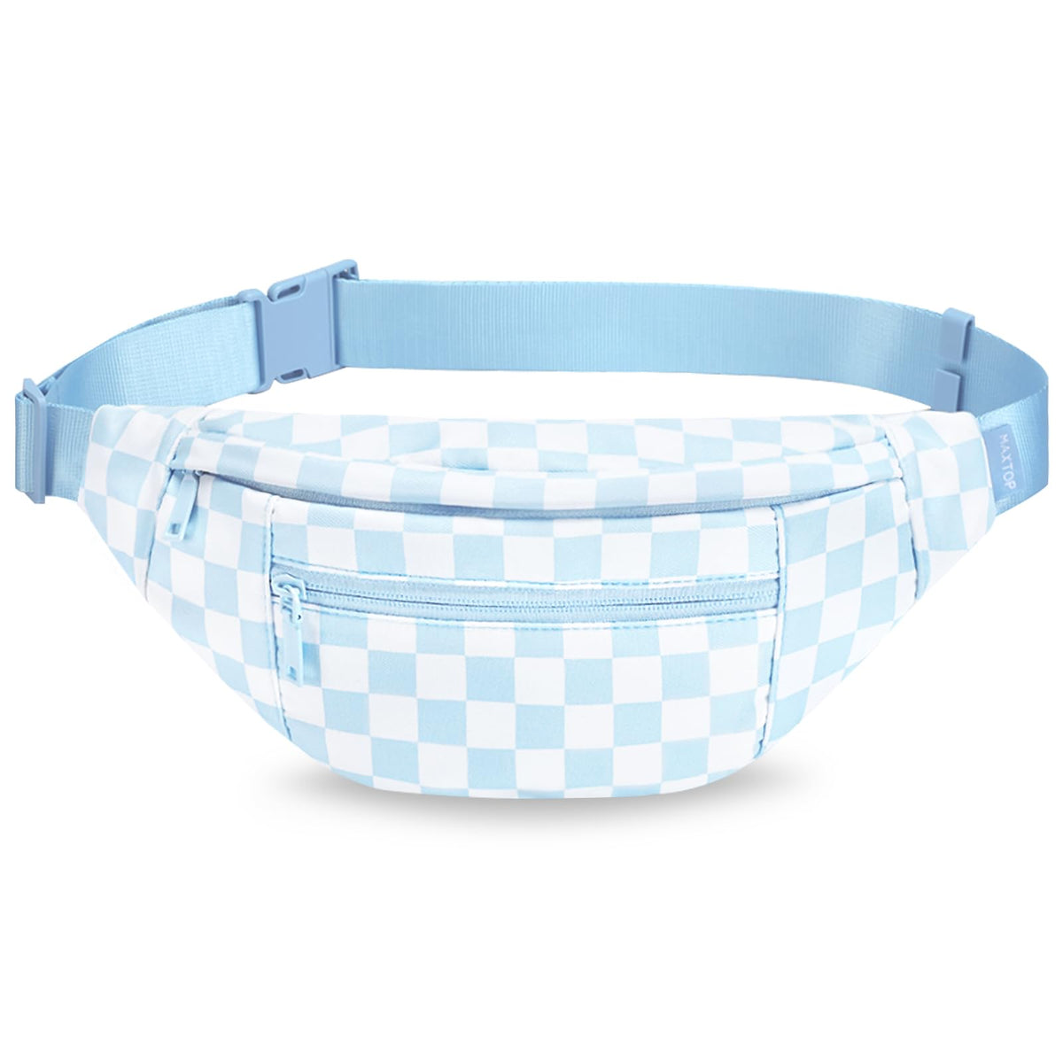 MAXTOP Unisex Large Crossbody Fanny Pack with 4 Zipper Pockets