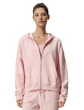 LilySilk Women's Oversized Silk Terry Zip-Up Hoodie