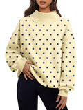 Trendy Queen Women's Oversized Mock Neck Pullover Sweatshirt