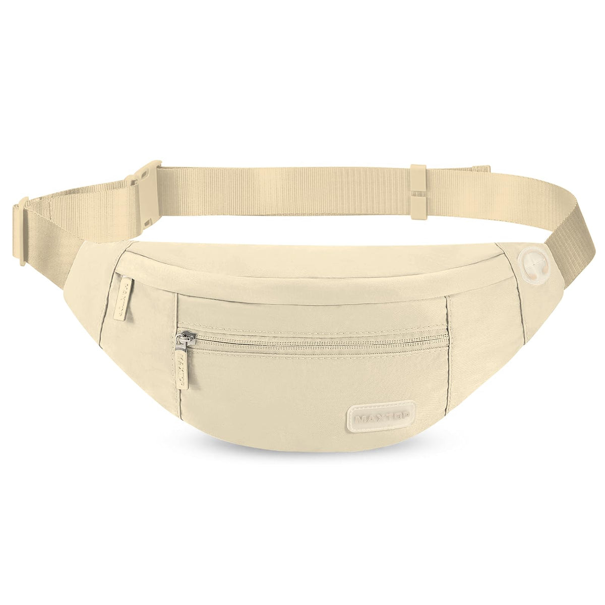 MAXTOP Unisex Large Crossbody Fanny Pack with 4 Zipper Pockets