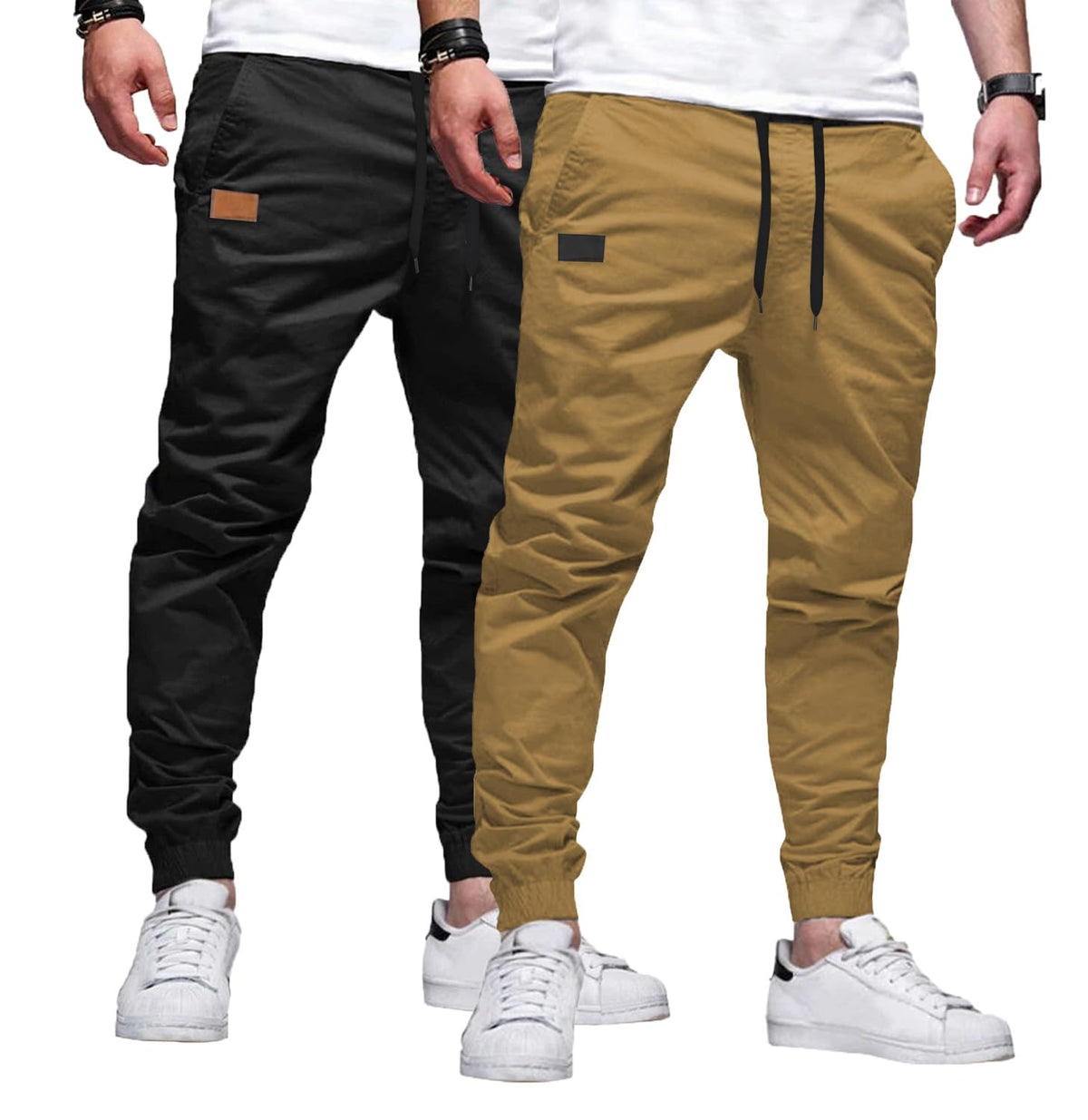 JMIERR Men's Cotton Stretch Twill Athletic Jogger Pants