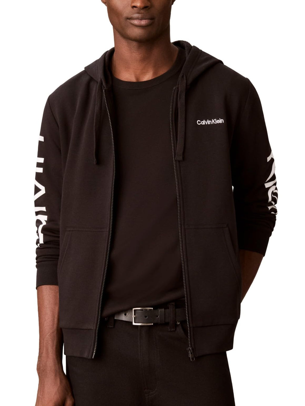 Calvin Klein Men's Travel Logo Full-Zip Hoodie