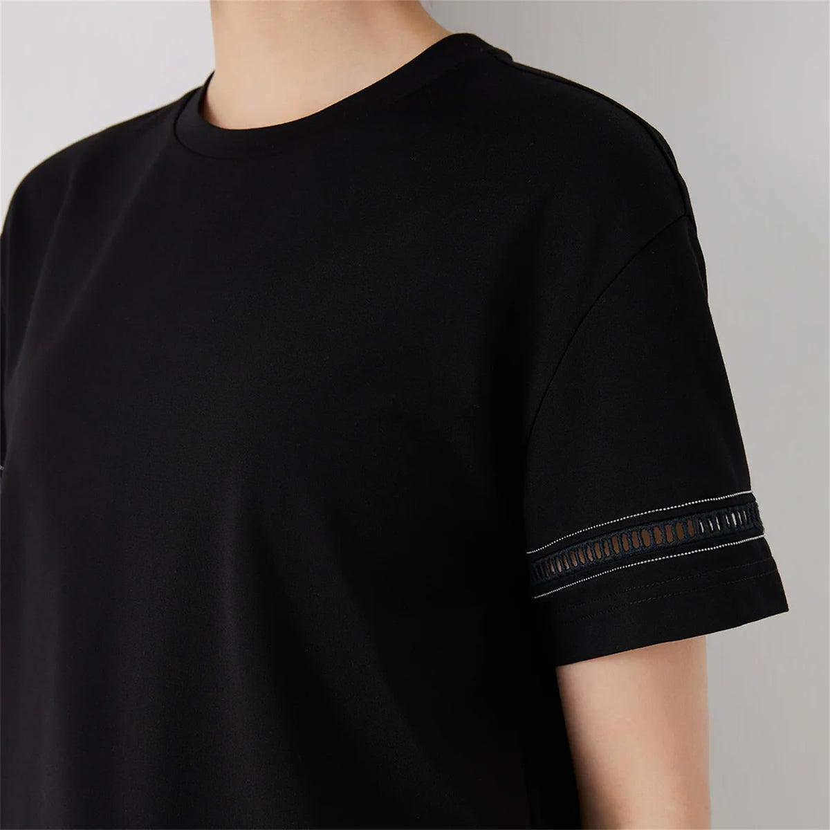 Women's Mixed Cotton Round-Neck Casual Short-Sleeve T-Shirt