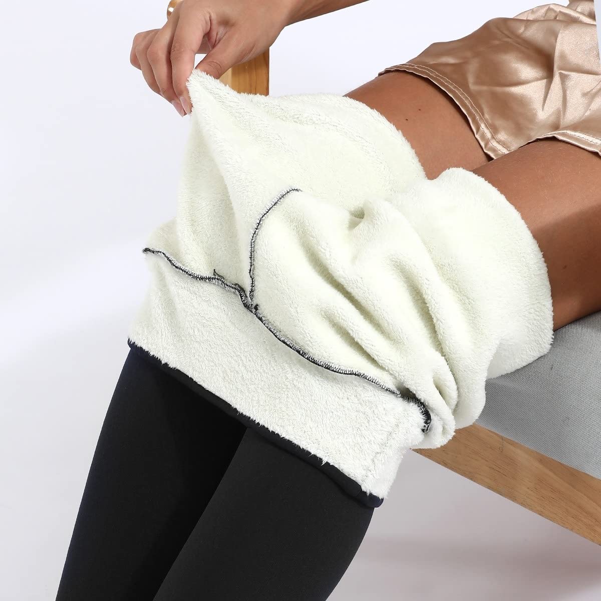 Women's High-Waist Velvet-Lined Thermal Winter Leggings
