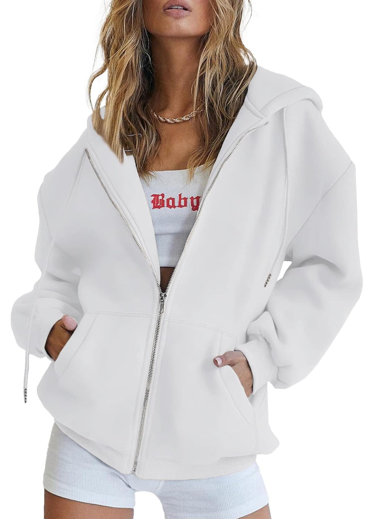 PRETTYGARDEN Women's Fall Zip-Up Hoodie Sweatshirt