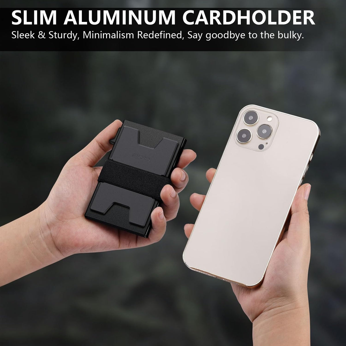 Men's Slim RFID Aluminum Pop-Up Card Holder Wallet