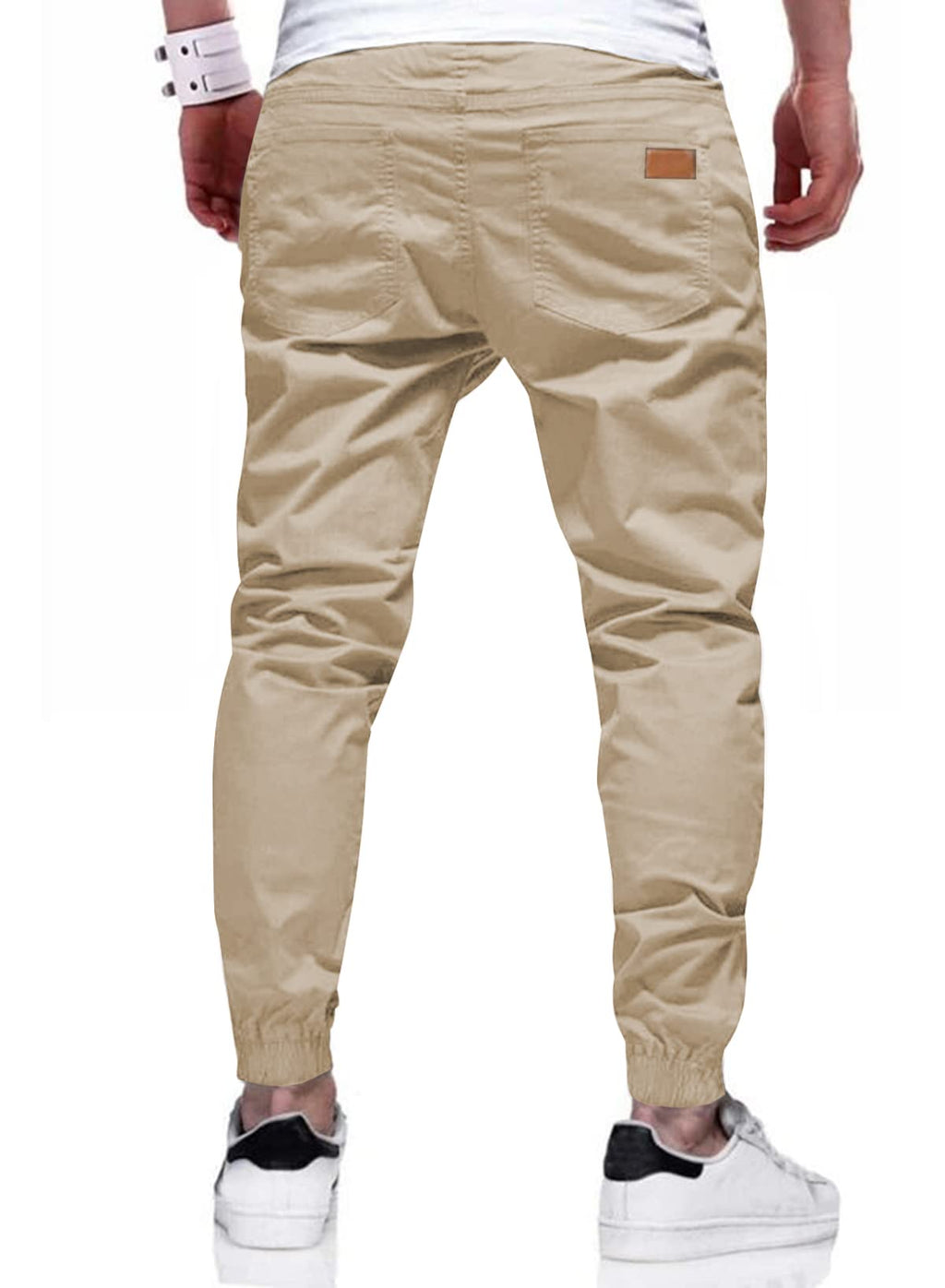 JMIERR Men's Cotton Stretch Twill Athletic Jogger Pants